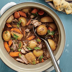 Braised oxtail and short rib stew