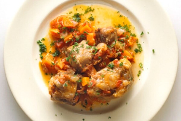 Braised oxtail with root vegetables