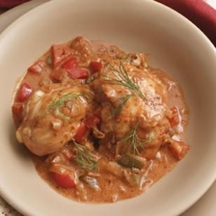 Braised paprika chicken