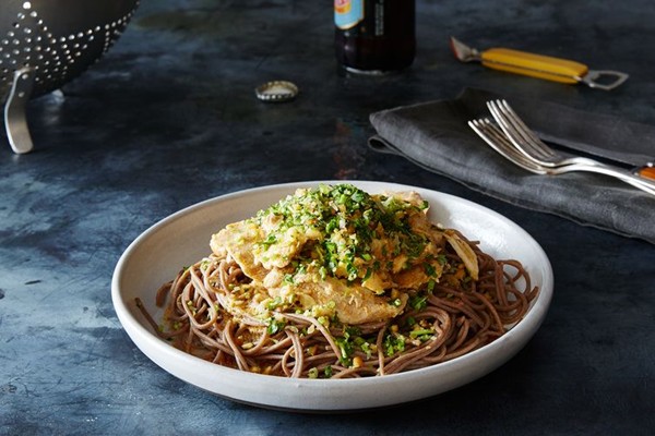 Braised peanut curry chicken with Thai gremolata