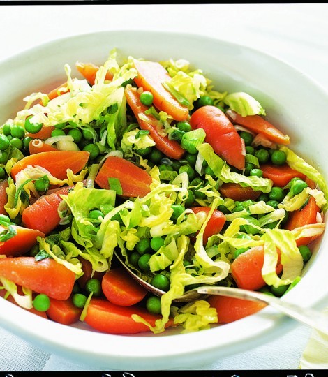 Braised peas and carrots, French-style