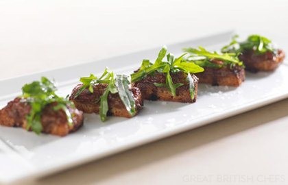 Braised pig's trotter croutons