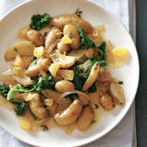 Braised potatoes & escarole