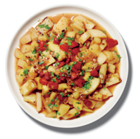 Braised potatoes with wine