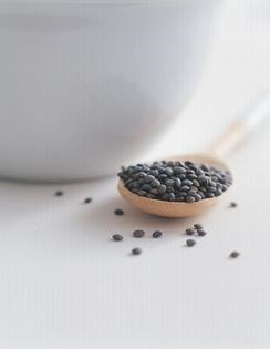 Braised puy lentils