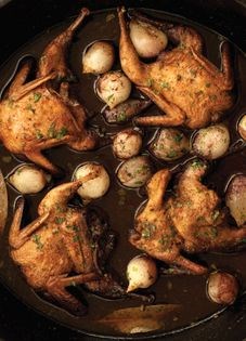 Braised quail (Pilinja pecheni)
