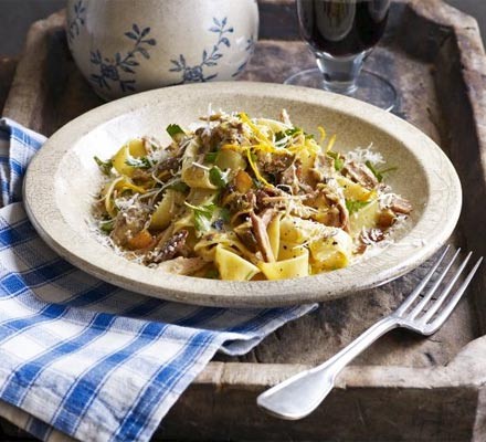 Braised rabbit pappardelle