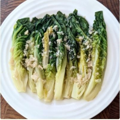 Braised romaine lettuce
