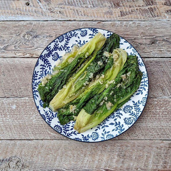 Braised Romaine lettuce (Laitues braisées)