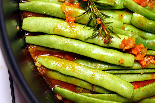 Braised Romano beans