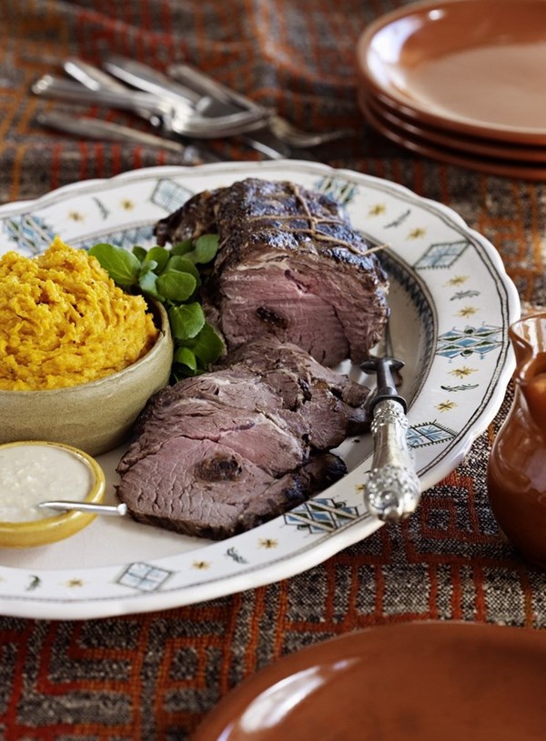 Braised Scotch fillet with Marsala and red wine sauce