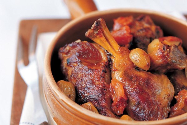 Braised shoulder of spring lamb