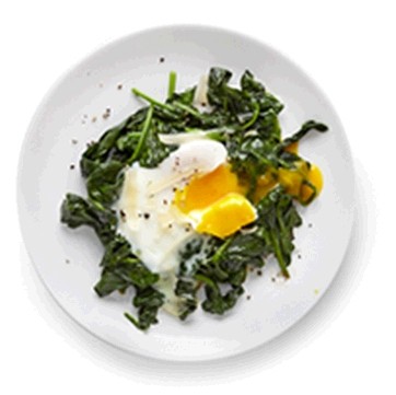 Braised spinach with eggs