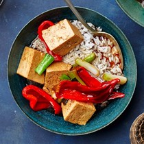 Braised tofu and chiles