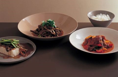Braised tofu, family-style, with black vinegar