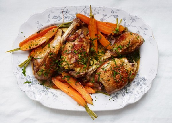 Braised turkey legs