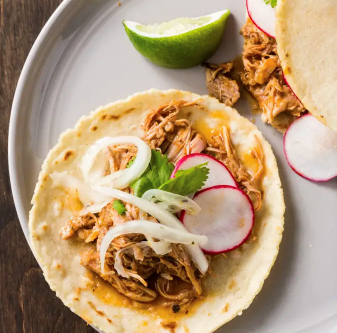 Braised turkey tacos