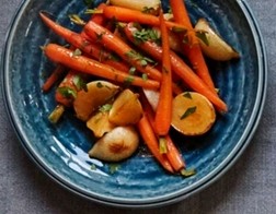 Braised turnips and carrots