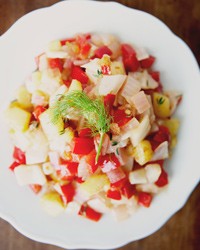 Braised vegetable hash