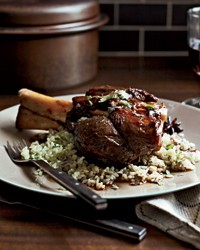 Braised wild boar shanks with sweet soy and star anise