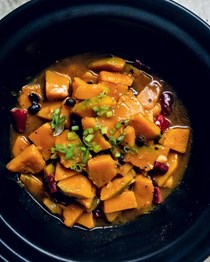 Braised winter squash with fermented black beans