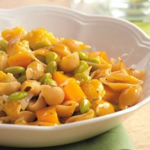 Braised winter vegetable pasta