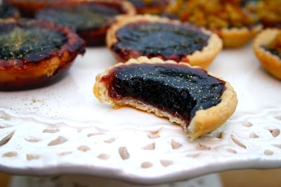 Bramble and liquorice jam tarts
