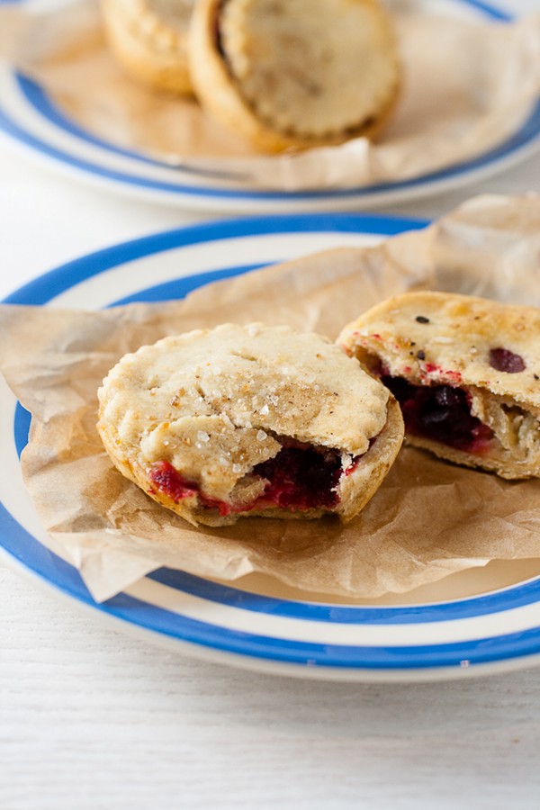 Bramley apple hand pies with beetroot with vegan pastry