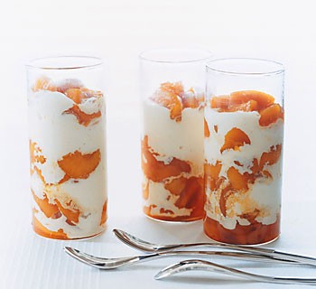 Brandied peach parfaits