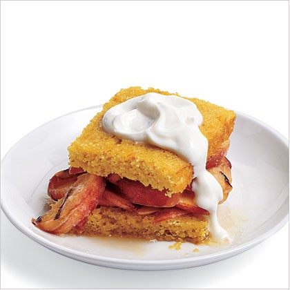Brandied peach shortcakes