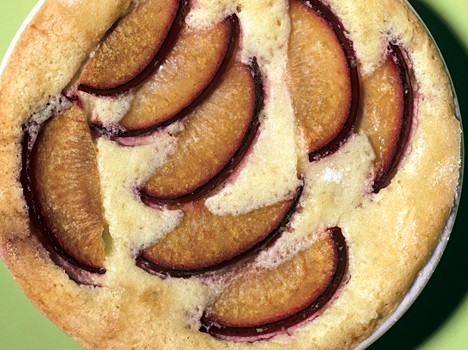 Brandied plum clafoutis