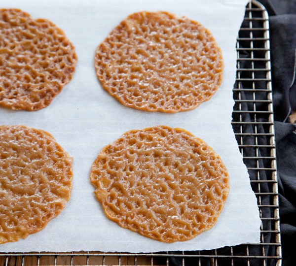 Brandy snap biscuits