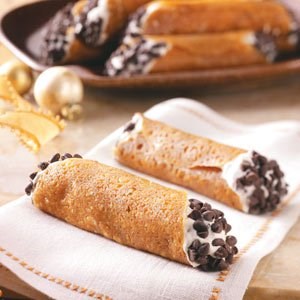Brandy snap cannoli
