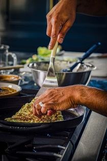 Brassica fritters, Okonomiyaki style