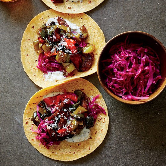 Brat-and-pepper tacos