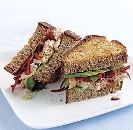 Brazilian chicken salad sandwich