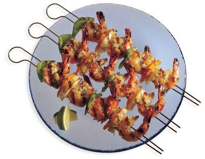 Brazilian coconut shrimp kebabs
