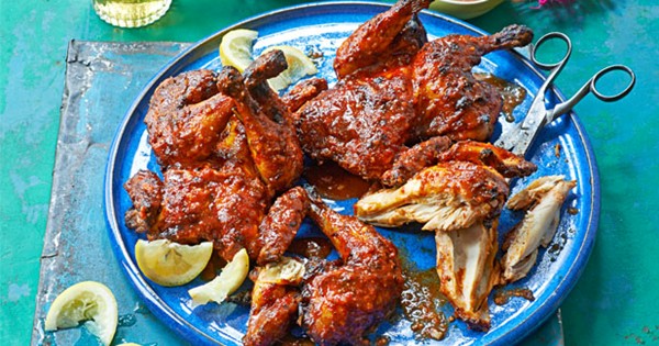 Brazilian piri piri spatchcocked poussins
