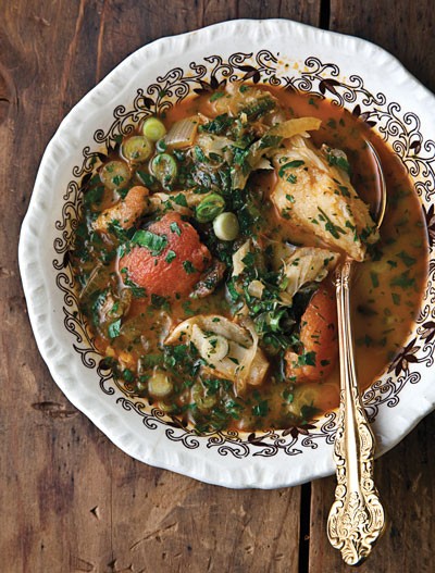 Brazilian salt cod stew (Bacalhoada)