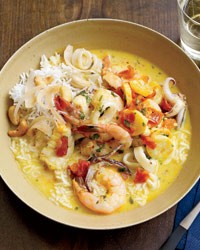 Brazilian seafood soup (Moqueca)