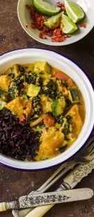 Brazilian sweet potato and red pepper curry
