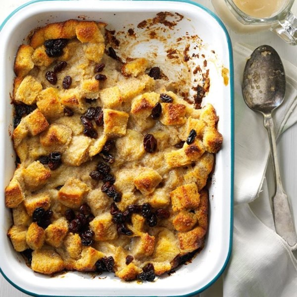 Bread pudding with nutmeg