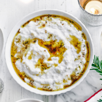 Bread sauce with rosemary brown butter