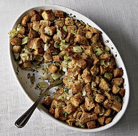 Bread stuffing with fresh herbs