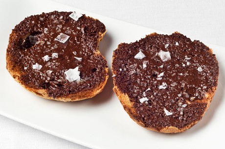 Bread with chocolate and olive oil