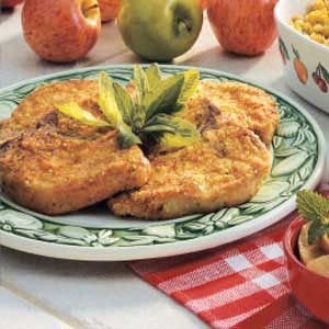 Breaded Dijon pork chops