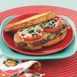 Breaded eggplant sandwiches