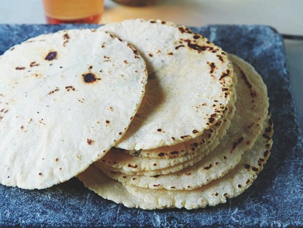 Bready corn tortillas