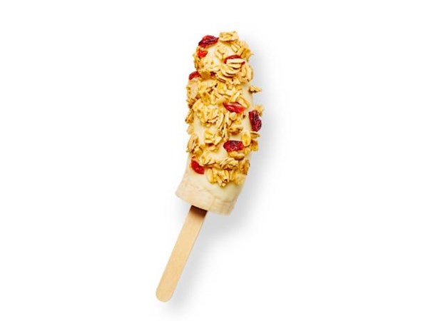 Breakfast bowl frozen banana pops