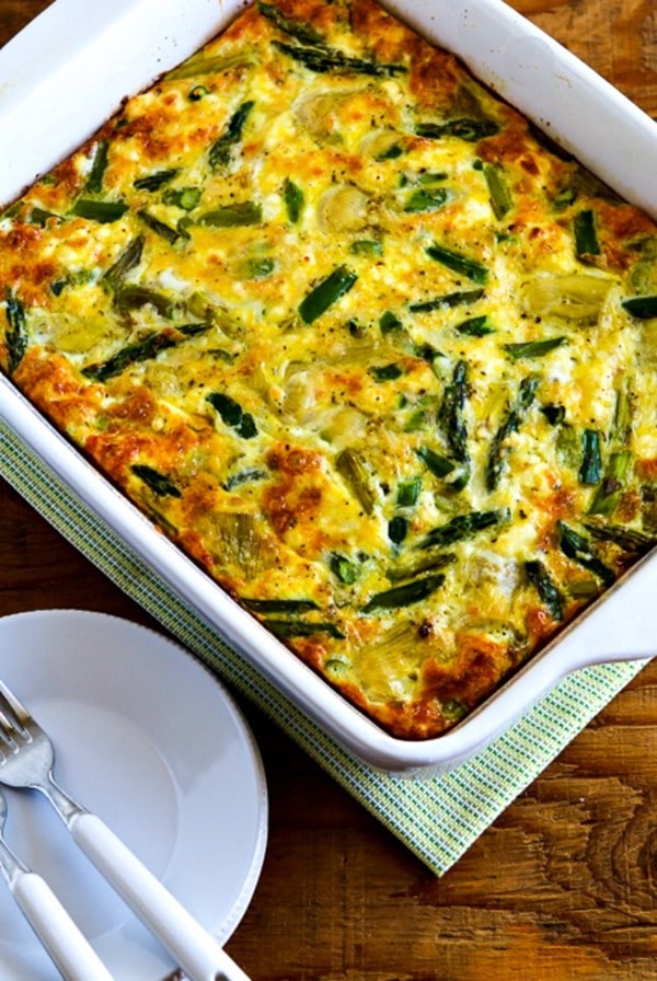 Breakfast casserole with asparagus and artichoke hearts recipe Eat